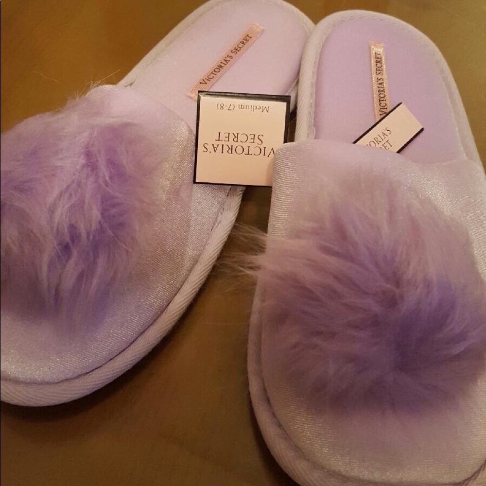 Victoria secret slippers medium (7-8) lily purple